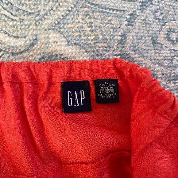 GAP Coral Linen Midi Dress - Picture 6 of 6